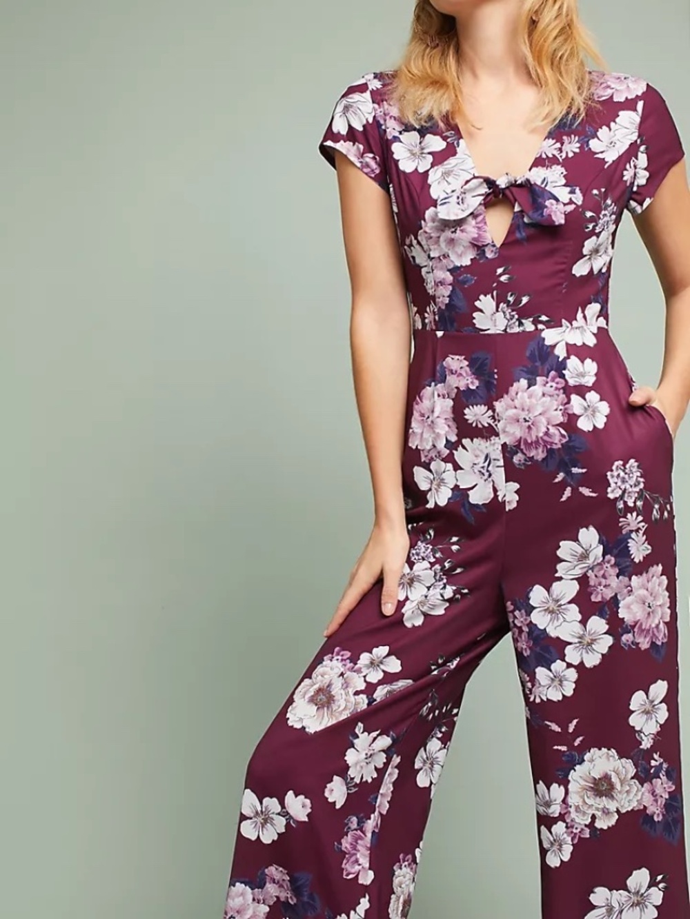ANTHROPOLOGIE YUMI KIM FLORAL JUMPSUIT M